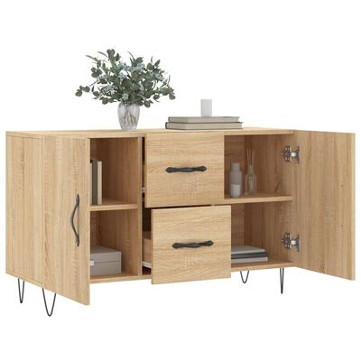 vidaXL Dressoir 100x36x60 cm bewerkt hout sonoma eikenkleurig