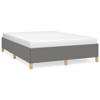 vidaXL Bedframe stof donkergrijs 140x200 cm