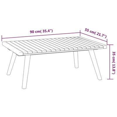 vidaXL 9-delige Loungeset met kussens massief acaciahout