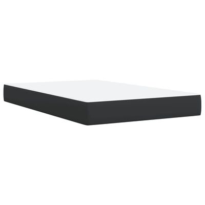 vidaXL Boxspring met matras kunstleer zwart 120x190 cm