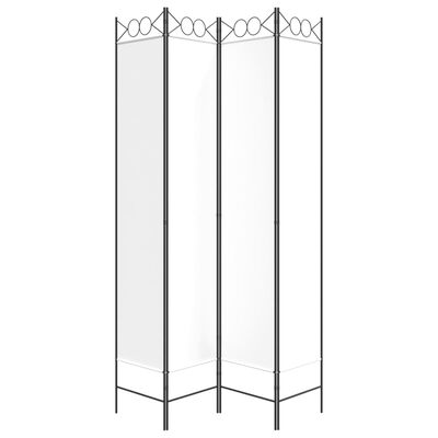 vidaXL Kamerscherm met 4 panelen 160x220 cm stof wit