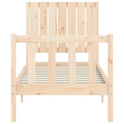 vidaXL Bedframe met hoofdbord massief hout