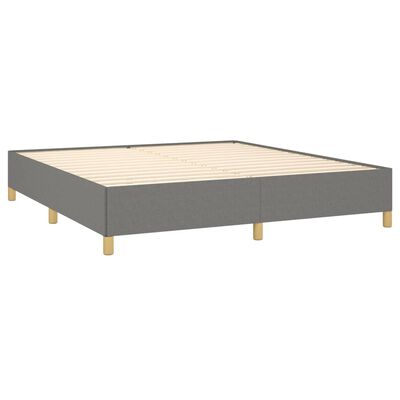 vidaXL Bedframe zonder matras stof donkergrijs 160x200 cm