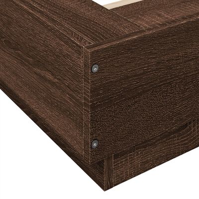 vidaXL Bedframe bewerkt hout bruin eikenkleur 75x190 cm