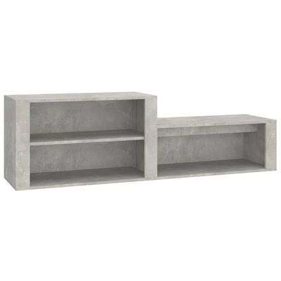 vidaXL Schoenenkast 150x35x45 cm bewerkt hout betongrijs