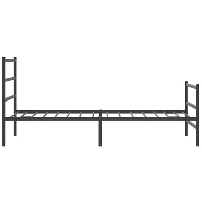 vidaXL Bedframe met hoofd- en voeteneinde metaal zwart 100x190 cm