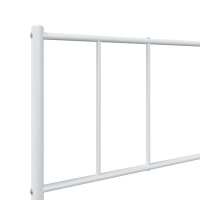 vidaXL Bedframe met hoofdbord metaal wit 100x190 cm