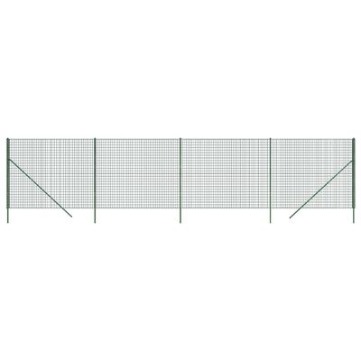 vidaXL Draadgaashek 1,8x10 m gegalvaniseerd staal groen