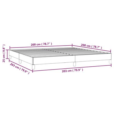 vidaXL Bedframe zonder matras stof lichtgrijs 200x200 cm