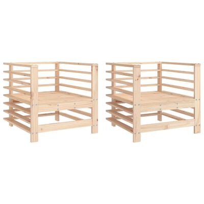 vidaXL Tuinstoelen 2 st massief grenenhout