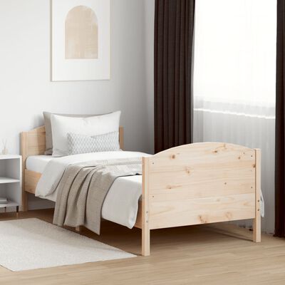 vidaXL Bedframe zonder matras massief grenenhout 75x190 cm