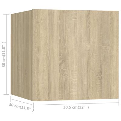 vidaXL Tv-wandmeubel 30,5x30x30 cm sonoma eikenkleurig