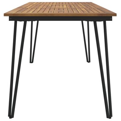 vidaXL Tuintafel met haarspeldpoten 160x80x75 cm massief acaciahout