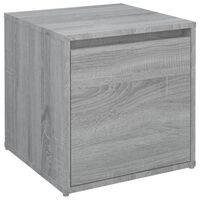 vidaXL Opbergbox met lade 40,5x40x40 cm bewerkt hout grijs sonoma eik