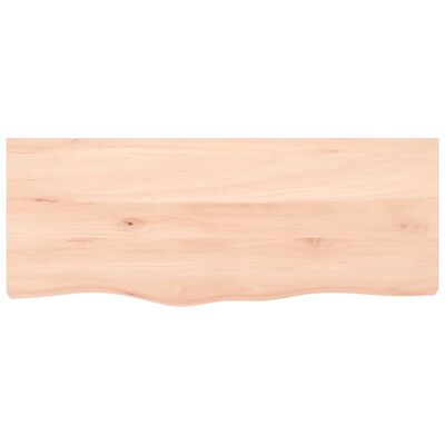 vidaXL Tafelblad 100x40x(2-4) cm onbehandeld massief eikenhout