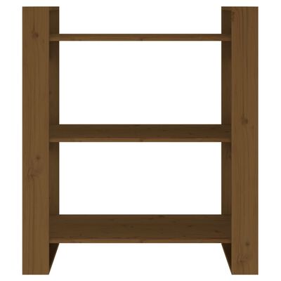 vidaXL Boekenkast/kamerscherm 80x35x91 cm massief hout honingbruin