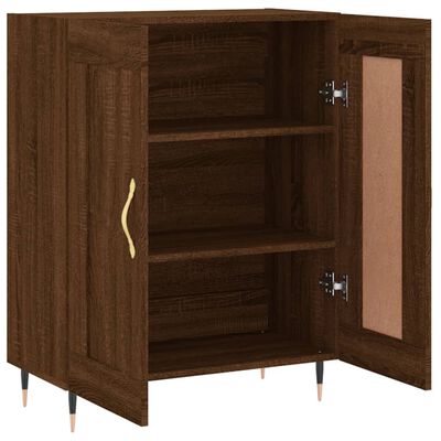 vidaXL Dressoir 69,5x34x90 cm bewerkt hout bruin eikenkleur