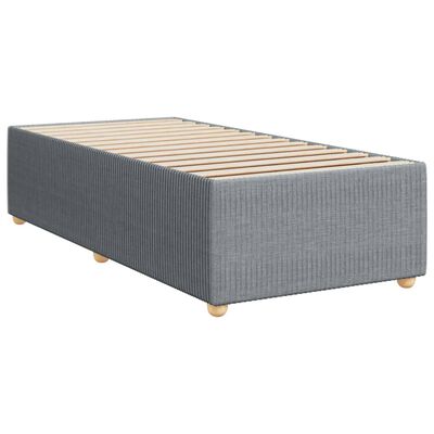 vidaXL Boxspring met matras stof lichtgrijs 100x200 cm