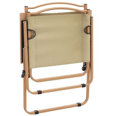 vidaXL Campingstoelen 2 st 54x55x78 cm oxford stof beige