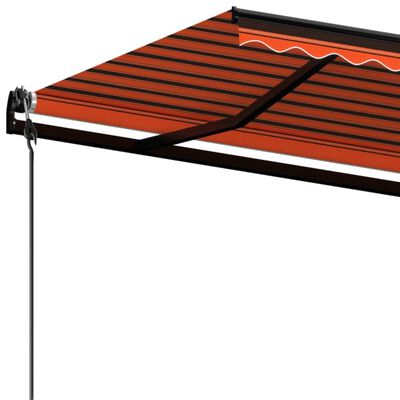 vidaXL Luifel automatisch uittrekbaar 600x350 cm oranje en bruin