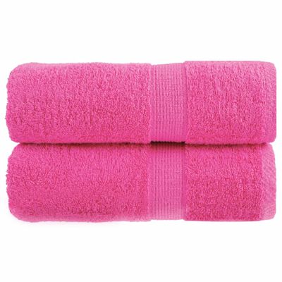 vidaXL Gastendoekjes SOLUND 2 st 600 g/m² 30x30 cm roze