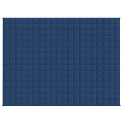 vidaXL Verzwaringsdeken 152x203 cm 11 kg stof blauw