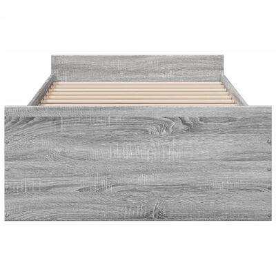 vidaXL Bedframe met lades bewerkt hout grijs sonoma eiken 100x200 cm