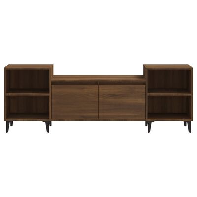 vidaXL Tv-meubel 160x35x55 cm bewerkt hout bruin eikenkleur