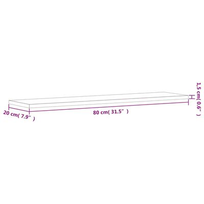 vidaXL Wandschappen 4 st 80x20x1,5 cm bewerkt hout betongrijs