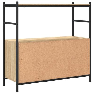 vidaXL Boekenrek 80x30x78,5 cm bewerkt hout en ijzer sonoma eikenkleur