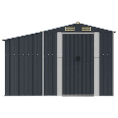 vidaXL Tuinschuur 277x279x179 cm gegalvaniseerd staal antracietkleurig