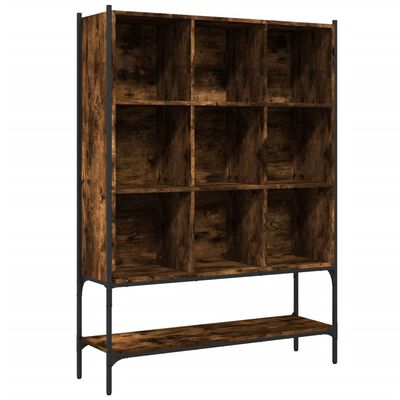 vidaXL Boekenkast 102x30x141,5 cm bewerkt hout gerookt eikenkleurig