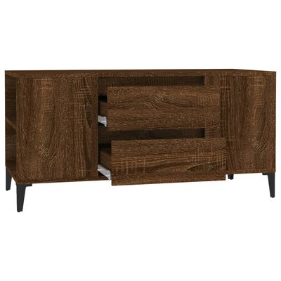 vidaXL Tv-meubel 102x44,5x50 cm bewerkt hout bruin eikenkleur