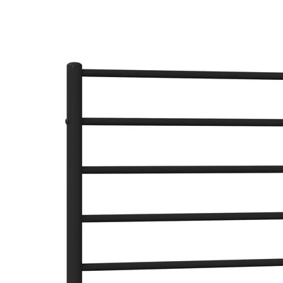 vidaXL Bedframe met hoofd- en voeteneinde metaal zwart 90x200 cm