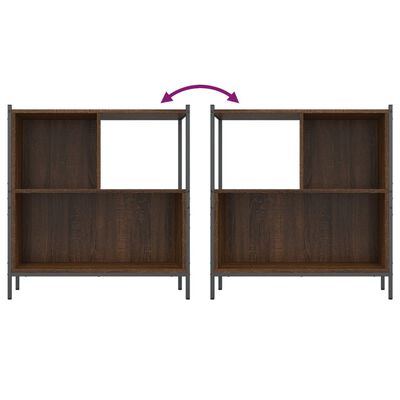 vidaXL Boekenkast 72x28x77,5 cm bewerkt hout bruin eikenkleur