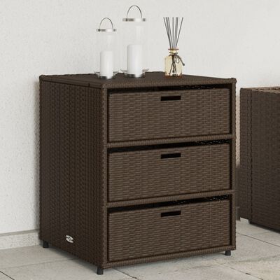 vidaXL Tuinkast 55x59x69 cm poly rattan bruin