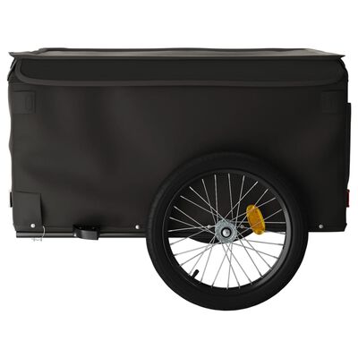 vidaXL Fietstrailer 45 kg ijzer zwart