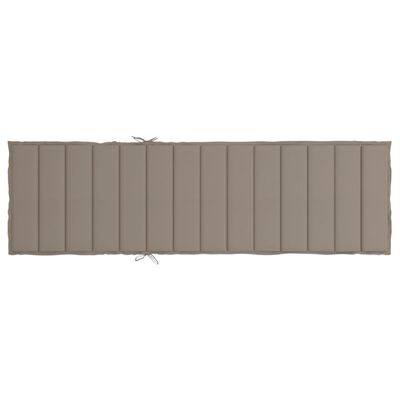 vidaXL Ligbedkussen 200x50x3 cm oxford stof taupe