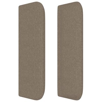 vidaXL Hoofdbord met randen 163x16x78/88 cm stof taupe