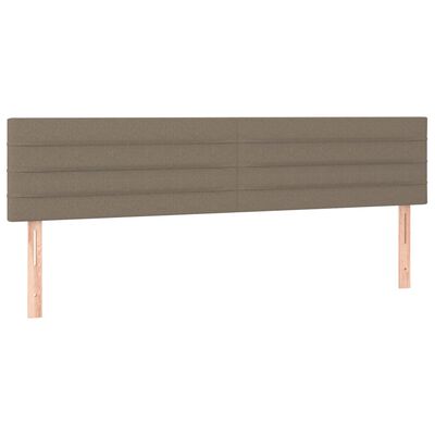 vidaXL Hoofdbord LED 200x5x78/88 cm stof taupe