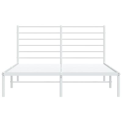 vidaXL Bedframe met hoofdbord metaal wit 120x190 cm