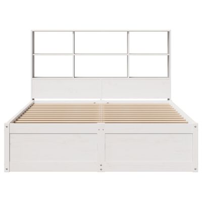 vidaXL Bedframe zonder matras massief grenenhout wit 160x200 cm