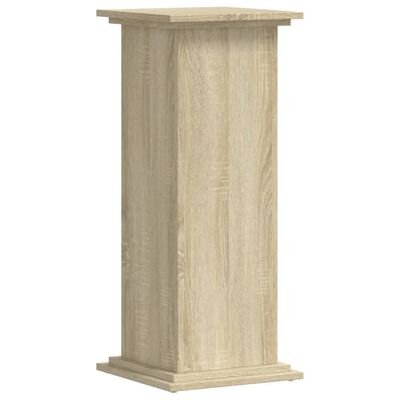 vidaXL Plantenstandaard 33x33x80 cm bewerkt hout sonoma eikenkleurig