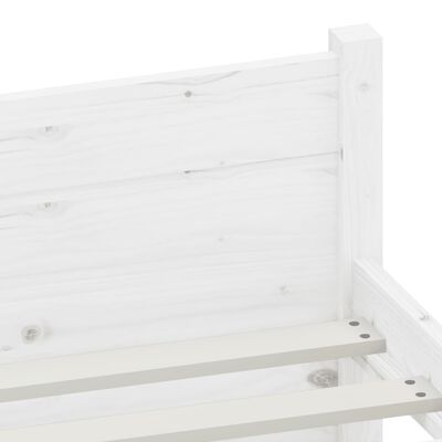 vidaXL Bedframe massief hout wit 90x200 cm