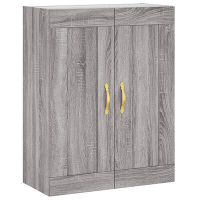 vidaXL Hoge kast 69,5x34x180 cm bewerkt hout grijs sonoma eikenkleurig