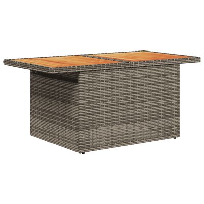 vidaXL 8-delige Loungeset met kussens poly rattan grijs