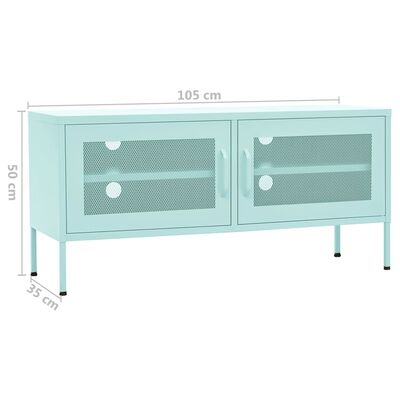 vidaXL Tv-meubel 105x35x50 cm staal mintkleurig