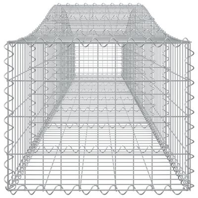 vidaXL Schanskorven 2 st gewelfd 400x50x40/60 cm ijzer