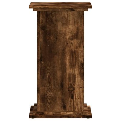 vidaXL Plantenstandaard 33x33x60 cm bewerkt hout gerookt eikenkleurig