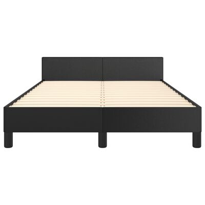 vidaXL Bedframe met hoofdbord kunstleer zwart 120x200 cm